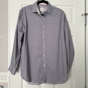 CON.STRUCT Slim Fit Stretch Long Sleeve Men’s Dress Shirt 16 Grey Pink 32-33